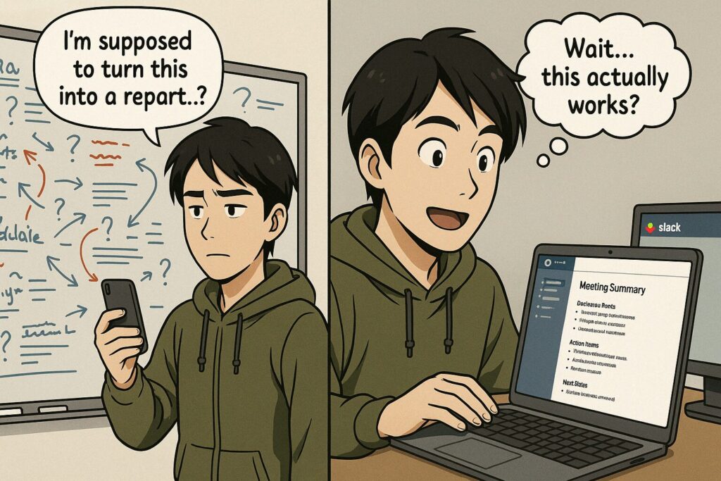 ホワイトボードのメモを分かりやすくするのが手間