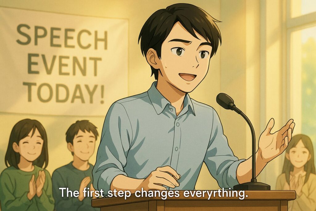 怖かったけどやってよかった_学校でのスピーチ